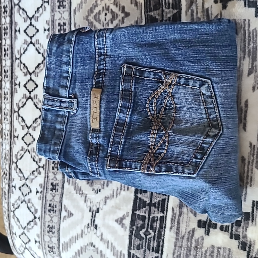 Cowgirl Tuff Original Don't Fence Me Jeans Dark Wash Cotton Blend Women's 28